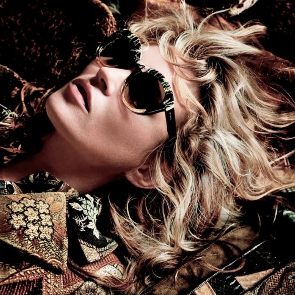 Etro Paisley Black Cat Eye Sunglasses